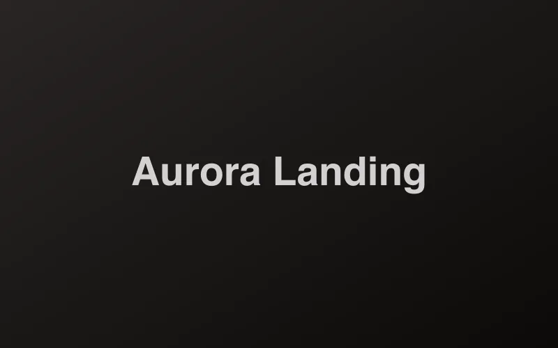 Aurora Landing template preview