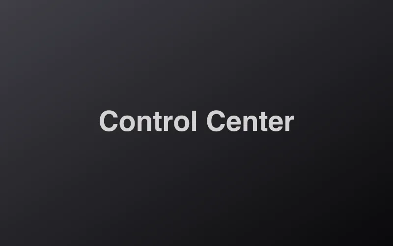 Control Center template preview