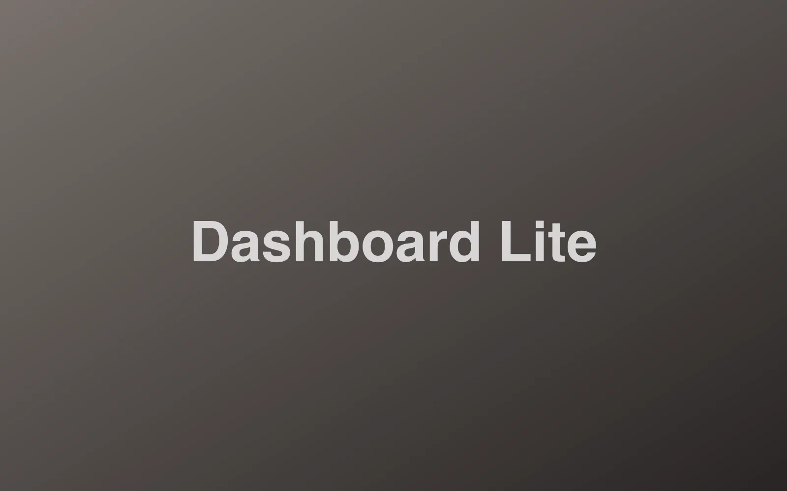 Dashboard Lite full-page preview
