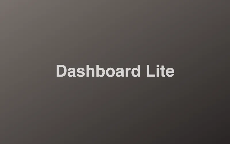 Dashboard Lite template preview