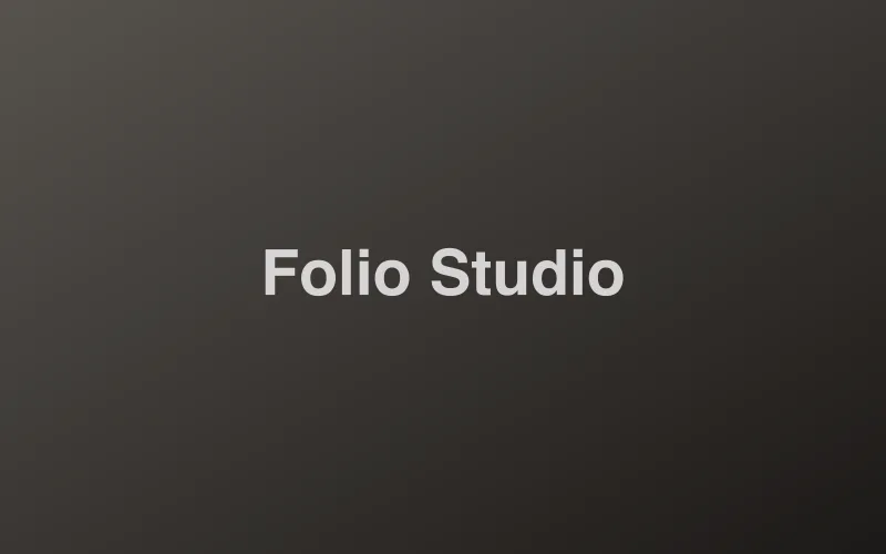 Folio Studio template preview