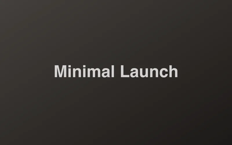 Minimal Launch template preview
