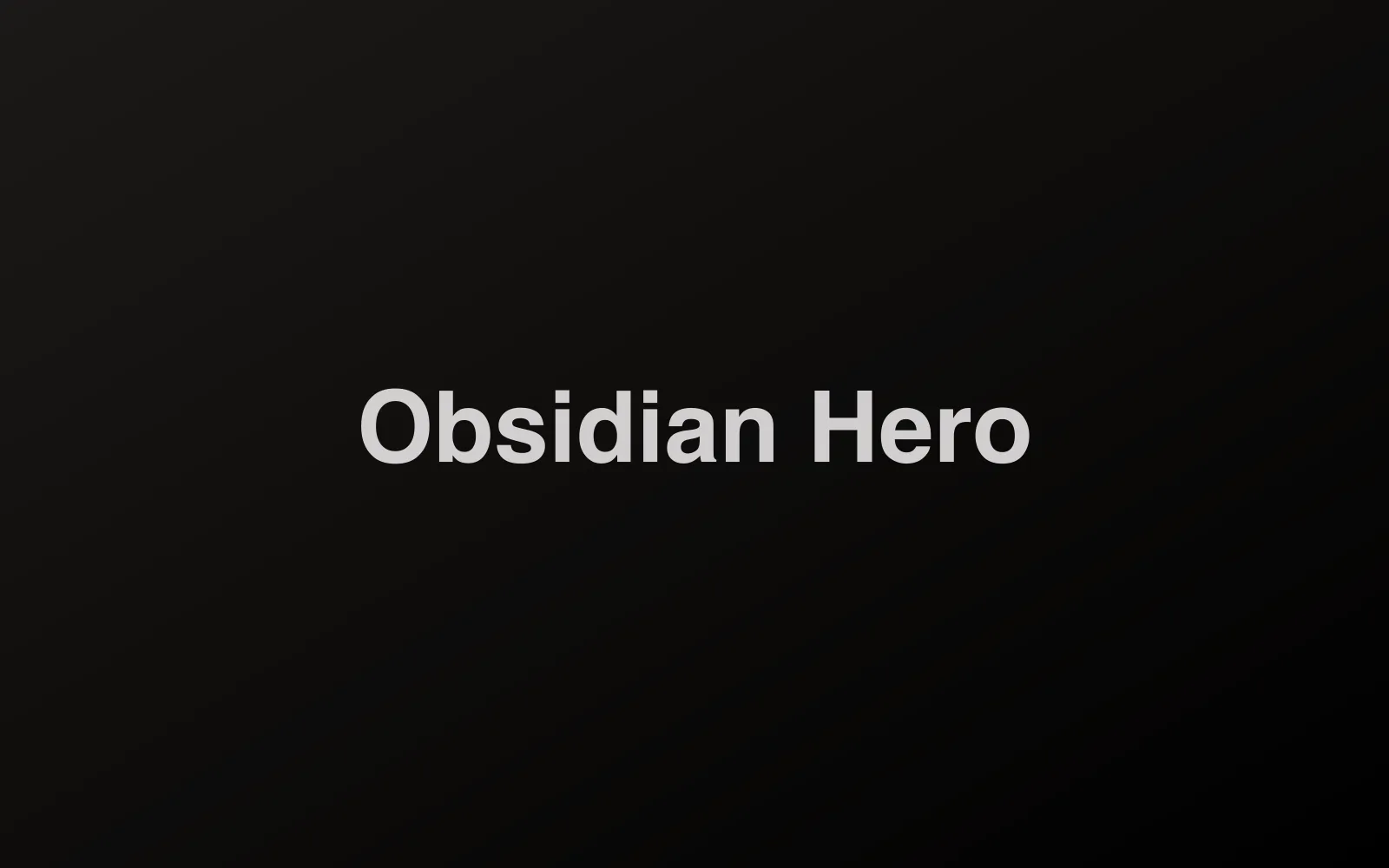 Obsidian Hero full-page preview