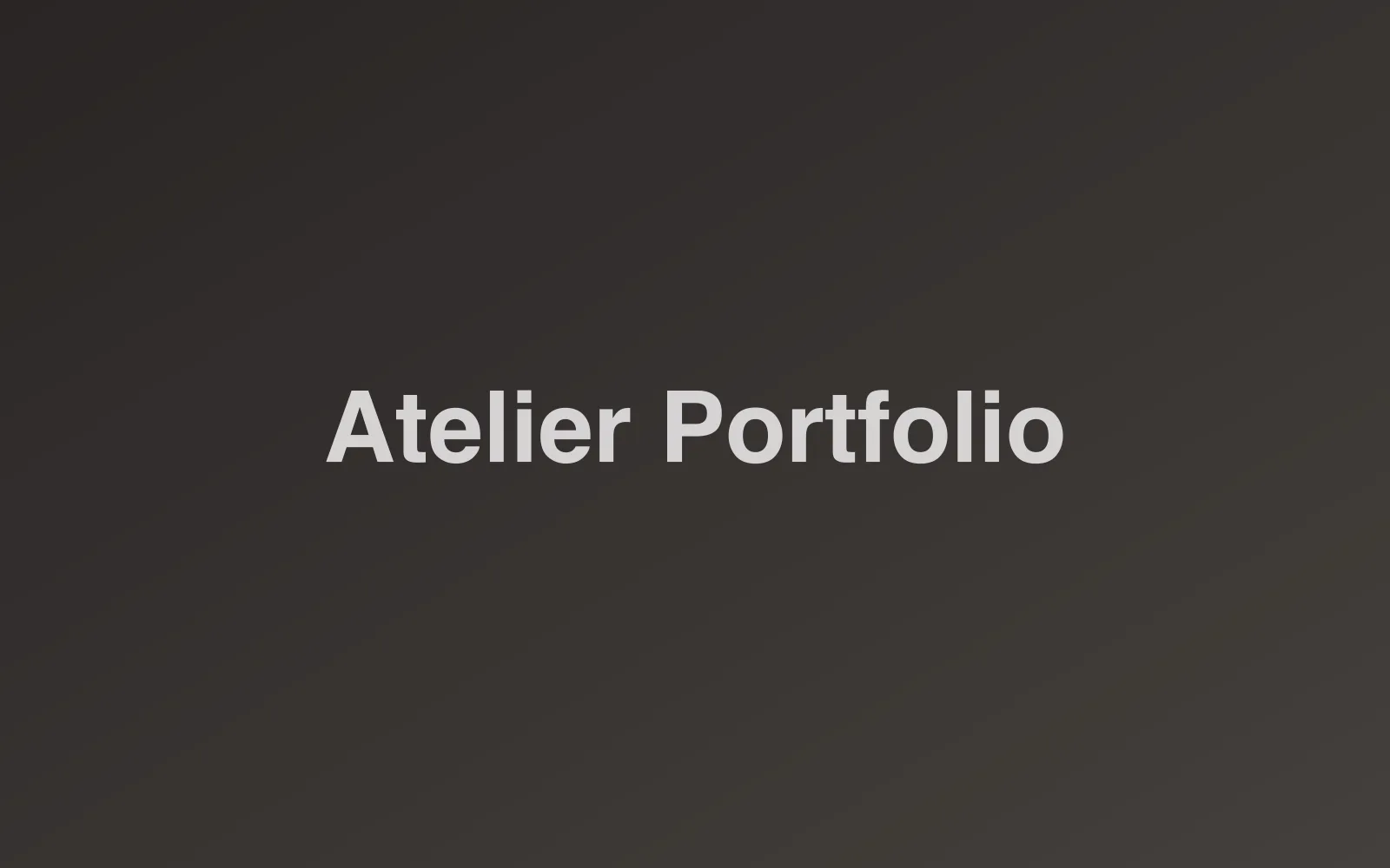 Atelier Portfolio full-page preview