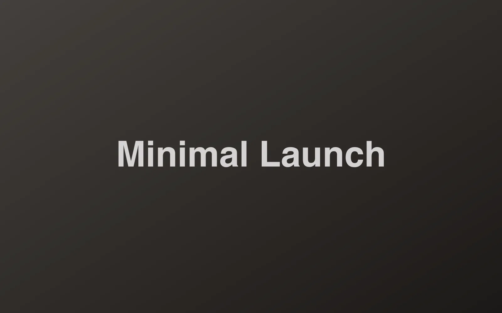 Minimal Launch full-page preview