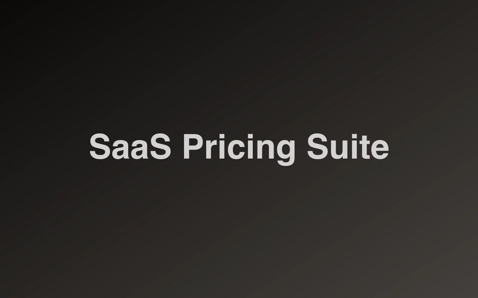 SaaS Pricing Suite full-page preview